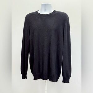 CLUB ROOM Men's Black 100% Cashmere Crewneck Sweater size L.